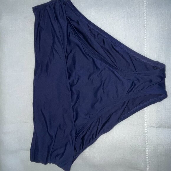 NWT La Blanca Island Goddess Mid-Waist Sash Band Bottom in Indigo Size 8 - Picture 3 of 6